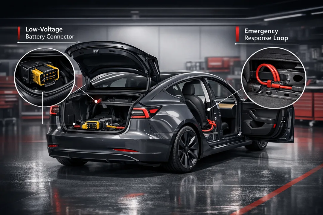 2024+ Tesla Model 3 Low-Voltage Battery Disconnect: The 30-Second, 1-Minute, and 2-Minute Rules
