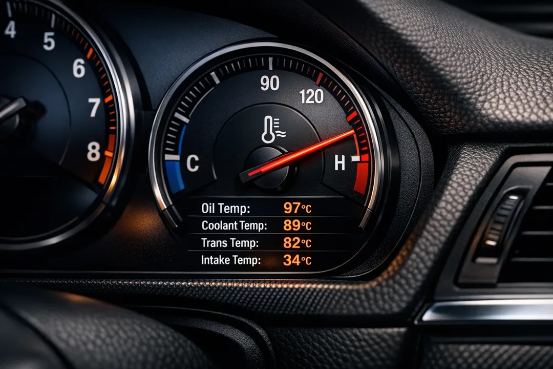 Analog oil temperature reading on the speedometer that isn't actually an oil temperature