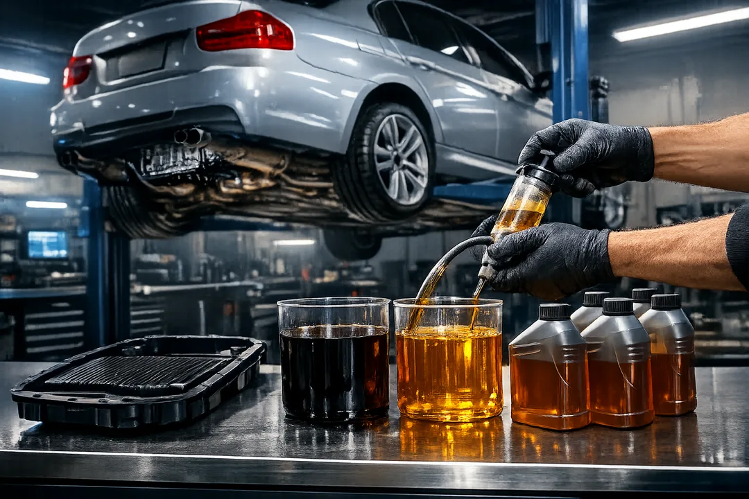 Automatic transmission oil change ZF 6HP26
