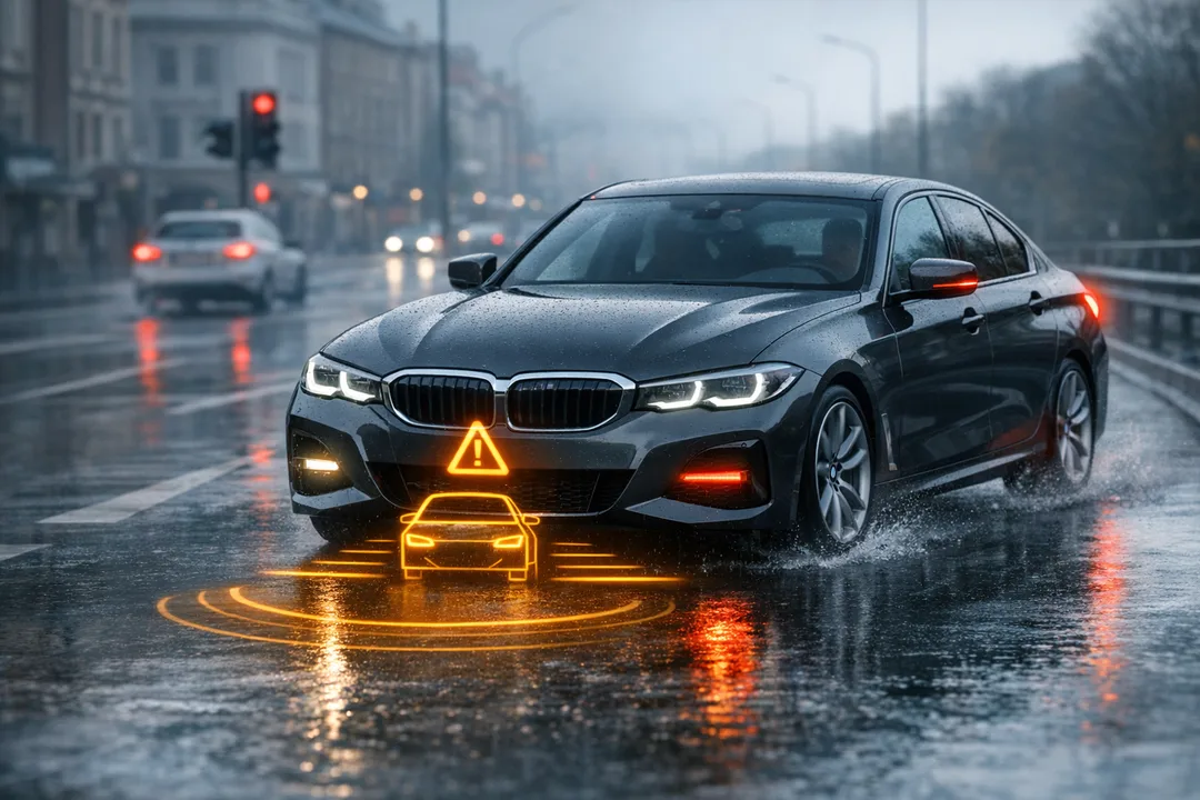 BMW Rear-End Collision Warning with Braking Function
