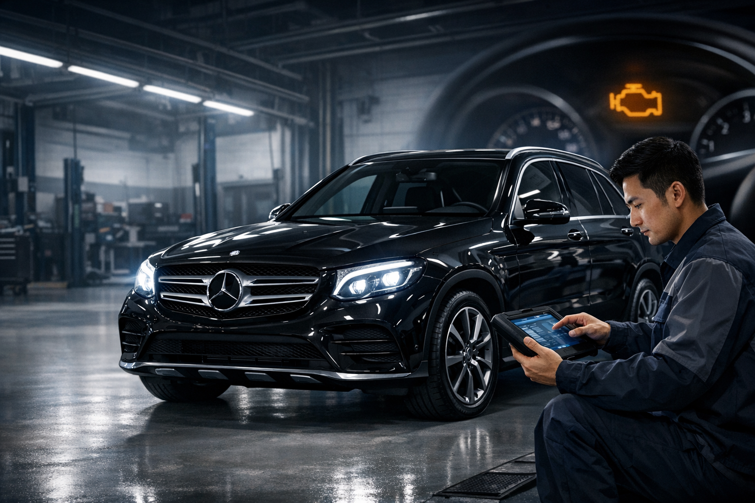 Mercedes-Benz X253 Check Engine Light at Startup: Fixing P261029 with an A1 Instrument Cluster Software Update

